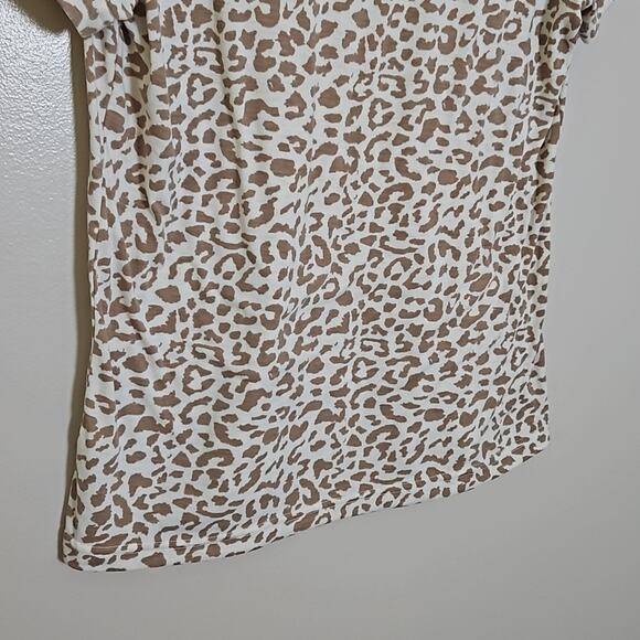 Ellison basic scoop neck animal print short sleeve tee Sz Small - Picture 8 of 10